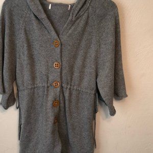 Wool Blend Hooded Cardigan